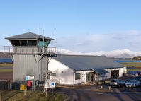 Oban Airport - Oban Airport - control tower and terminal building. - by Jonathan Allen