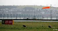 Dundee Airport, Dundee, Scotland United Kingdom (EGPN) - View south across the airfield towards the River Tay and the Tay Rail Bridge - at Dundee Riverside airport EGPN - by Clive Pattle