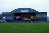 Wickenby Aerodrome Airport, Lincoln, England United Kingdom (EGNW) - the Skunk Works hangar at Wickenby - by Chris Hall