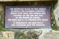 X4GH Airport - plaque on the memorial at the former RAF Goxhill - by Chris Hall