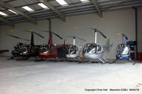 Gloucestershire Airport, Staverton, England United Kingdom (EGBJ) - Helicopters hangared at Staverton - by Chris Hall
