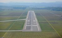 Graz Airport, Graz Austria (LOWG) - Rwy 17C at LOWG on a landing approach - by Paul H