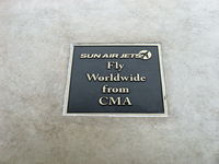 Camarillo Airport (CMA) - SUN AIR JETS Tribute Plaque at CMA Aircraft Public View Park - by Doug Robertson