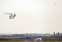 Leipzig/Halle Airport, Leipzig/Halle Germany (EDDP) - GAF heli on low approach along rwy 08L... - by Holger Zengler