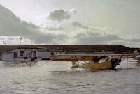 Q59 Airport - From time to time, Fremont airport would go from a land base to a seaplane based airport. Unfortunately for Cub 30472, this was one of those times. The Fremont flight school is seen behind 472. They did not offer any floatplane instruction. - by S B J