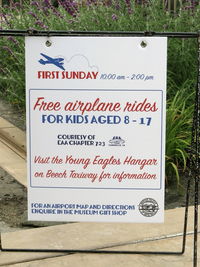 Santa Paula Airport (SZP) - Young Eagles Free Aircraft Rides-(by prior reservation) Posted near Aviation Museum of Santa Paula Main Hangar each First Sunday - by Doug Robertson