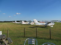 Denham Aerodrome - view of line ups from cafe - by magnaman