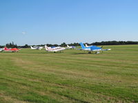 Denham Aerodrome - g-jamp plus friends on west grass apron - by magnaman