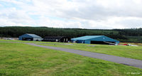 X6AB Airport - Hangar area at Deeside Gliding Club at Aboyne airfield, Royal Deeside. - by Clive Pattle