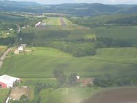 Northumberland County Airport (N79) - Base to final for runway 26 - by Bob Simmermon