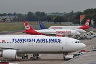 Tegel International Airport (closing in 2011), Berlin Germany (EDDT) - Turkish-German parity on apron.... - by Holger Zengler