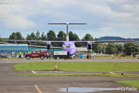 Dundee Airport, Dundee, Scotland United Kingdom (EGPN) - Flybe loading at Dundee EGPN for an Amsterdam flight - by Clive Pattle