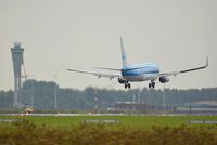 Amsterdam Schiphol Airport - A B-737 seconds from touching down at the Polderbaan, Schiphol Airport - by Paul H