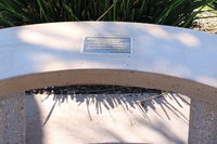 Camarillo Airport (CMA) - Tribute Bench at CMA's public Aircraft View Park-outside the Waypoint Cafe. - by Doug Robertson