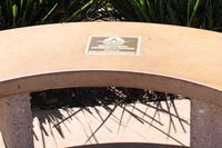 Camarillo Airport (CMA) - Tribute Bench at CMA's public Aircraft View Park outside the Waypoint Cafe in full sun - by Doug Robertson