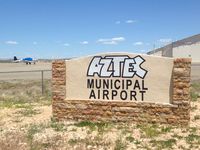 Aztec Municipal Airport (N19) - This is the new Aztec Municipal Airport sign designed and constructed by Ed Kotyk.  - by Joshua W. Ray