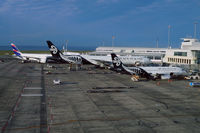Auckland International Airport, Auckland New Zealand (NZAA) - CC-BGE, ZK-OKM and ZK-OJO getting ready for their first flights of the day - by Micha Lueck
