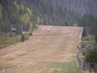 Big Creek Airport (U60) - Looking north from south end of runway. Good place for breakfast, but lodge burned down in 2008. Currently being rebuilt. - by Gerald Howard