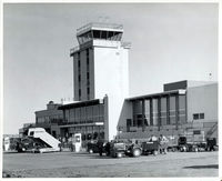 Billings Logan International Airport (BIL) - Date Unknown. Early 1960's. Marked Roahen Photo's, Billings, MT. Found in a second-hand store. - by Jim Hellinger
