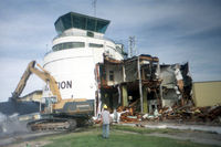 Great Falls International Airport (GTF) - Original GTF Art-Deco style terminal demolition in the late 1990's. I believe it was built in 1941. - by Jim Hellinger