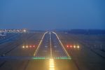 Luxembourg International Airport - Final runway 06 in Luxembourg at 17:00 LT after sunset in December. - by David Hagen
