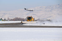 Boise Air Terminal/gowen Fld Airport (BOI) - Cleaning the taxiways. - by Gerald Howard