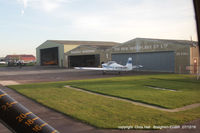 EGBR Airport - taxiing to the pumps at Breighton in Max Holste MH-1521M Broussard G-CIGH after our flight to Wickenby - by Chris Hall