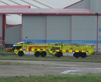 Norwich International Airport, Norwich, England United Kingdom (EGSH) - Two fire tenders - by Keith Sowter