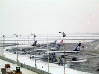Warsaw Frederic Chopin Airport (formerly Okecie International Airport), Warsaw Poland (EPWA) - View in the snow from the public viewing area - by Keith Sowter