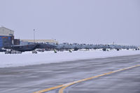 Boise Air Terminal/gowen Fld Airport (BOI) - A-10Cs of the 190th Fighter Sq., Idaho ANG parked after the latest snow storm  with a visiting F-15E from Mountain Home AFB, Idaho. - by Gerald Howard