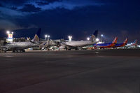 Boise Air Terminal/gowen Fld Airport (BOI) - Early morning on the south ramp of Concourse B. - by Gerald Howard