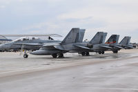 Boise Air Terminal/gowen Fld Airport (BOI) - Members of 410 Sq., Cold Lake, Alberta, Canada stopping by for refueling. BOI is a gas stop for numerous Canadian aircraft in route to training in NV or CA. - by Gerald Howard