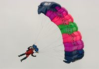 Guiscriff Scaer Airport - Parachute jump accuracy, Guiscriff airfield (LFES) open day 2014 - by Yves-Q