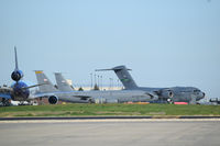 Boise Air Terminal/gowen Fld Airport (BOI) - C-17A, KC-135Rs and a FedEx L-1011 ready to fly out in support of the 190th Fighter Sq., Idaho ANG deployment to the Mid East. - by Gerald Howard