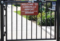 Camarillo Airport (CMA) - Pass gate from/to Waypoint Cafe and transient aircraft ramp. Remember the simple/easy pass code numerals to get back to your aircraft. - by Doug Robertson
