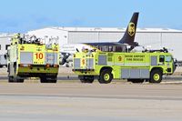 Boise Air Terminal/gowen Fld Airport (BOI) - BOI ARFF units on a practice run. - by Gerald Howard
