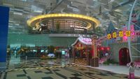 Singapore Changi Airport - Entrance to international departures - by Bob Simmermon