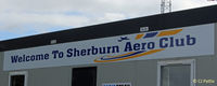 Sherburn-in-Elmet Airfield - Sherburn Aero Club sign at EGCJ - by Clive Pattle