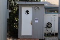 Santa Paula Airport (SZP) - Closest toilet/washroom to the SZP Flight Line. Go through the small Airport Park to behind the Airport Office, Squack VFR on door's keypad to enter. If that does not work-it means occupant has double  locked the door for privacy. - by Doug Robertson