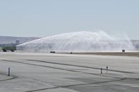 Boise Air Terminal/gowen Fld Airport (BOI) - ARFF Unit #8 practicing. - by Gerald Howard