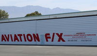 Santa Paula Airport (SZP) - AVIATION F/X has designed, built, modified, improved, or otherwise finished over fifty varied Experimental Aircraft airworthy completions. New sign on their repainted huge hangar.  - by Doug Robertson