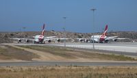 Los Angeles International Airport (LAX) - Qantas A380 parking - by Florida Metal