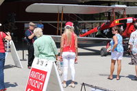 Santa Paula Airport (SZP) - Aviation Museum of Santa Paula Featured Aircraft Presentation-N675LF 1944 Dehavilland DH82A TIGER MOTH. Owner pilot, moderator David Watson speaking. - by Doug Robertson