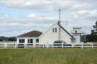 Pembrey Airport, Pembrey, Wales United Kingdom (EGFP) - Amelia's Tearoom, flight office and control tower - by Roger Winser