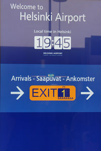 Helsinki-Vantaa Airport - All information is given in three languages: English, Finnish, and Finland's second official language Swedish - by Tomas Milosch