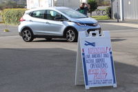 Santa Paula Airport (SZP) - Cautionary Post put up on First Sundays Aviation Museum of Santa Paula Open House along with rope barriers near taxiways - by Doug Robertson