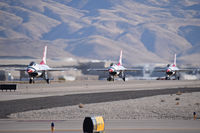 Boise Air Terminal/gowen Fld Airport (BOI) - Members of Thunderbirds taxiing on Foxtrot for RWY 10R. Flew in the Gowen Field air show during the weekend. - by Gerald Howard