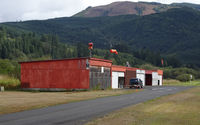 Strom Field Airport (39P) - Hangars at Strom Field airport, Morton WA - by Jack Poelstra