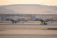 Boise Air Terminal/gowen Fld Airport (BOI) - Two A-10C from the 190th Fighter Sq., Idaho ANG starting their take off roll on RWY 28L. - by Gerald Howard