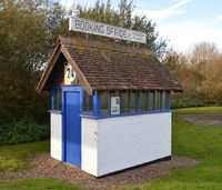 EGLB Airport - World's first flight ticket office preserved at Brooklands Airfield, Weybridge. England.  - by moxy